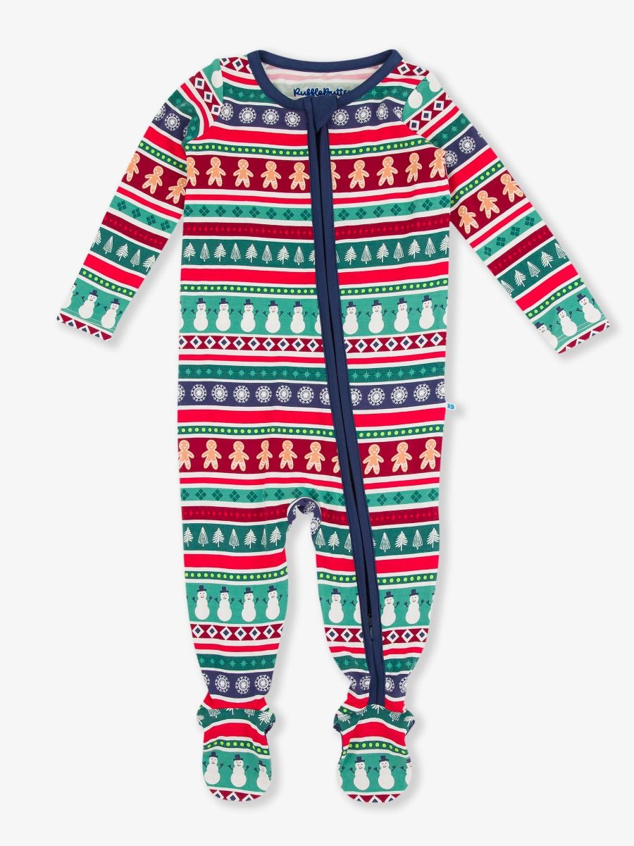 Fair Isle Friends One Piece Footie Pajama