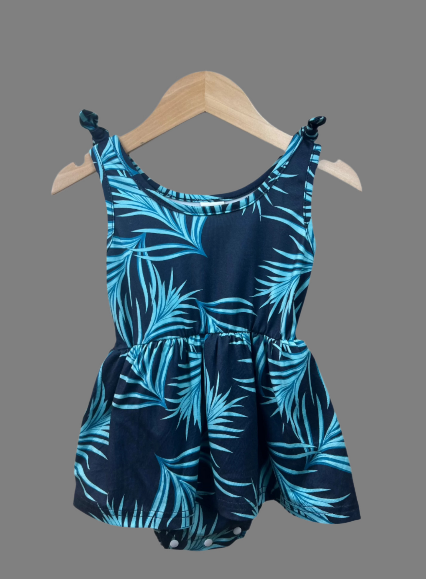 Tropical Print Onesie Bodysuit Dress 12-18M