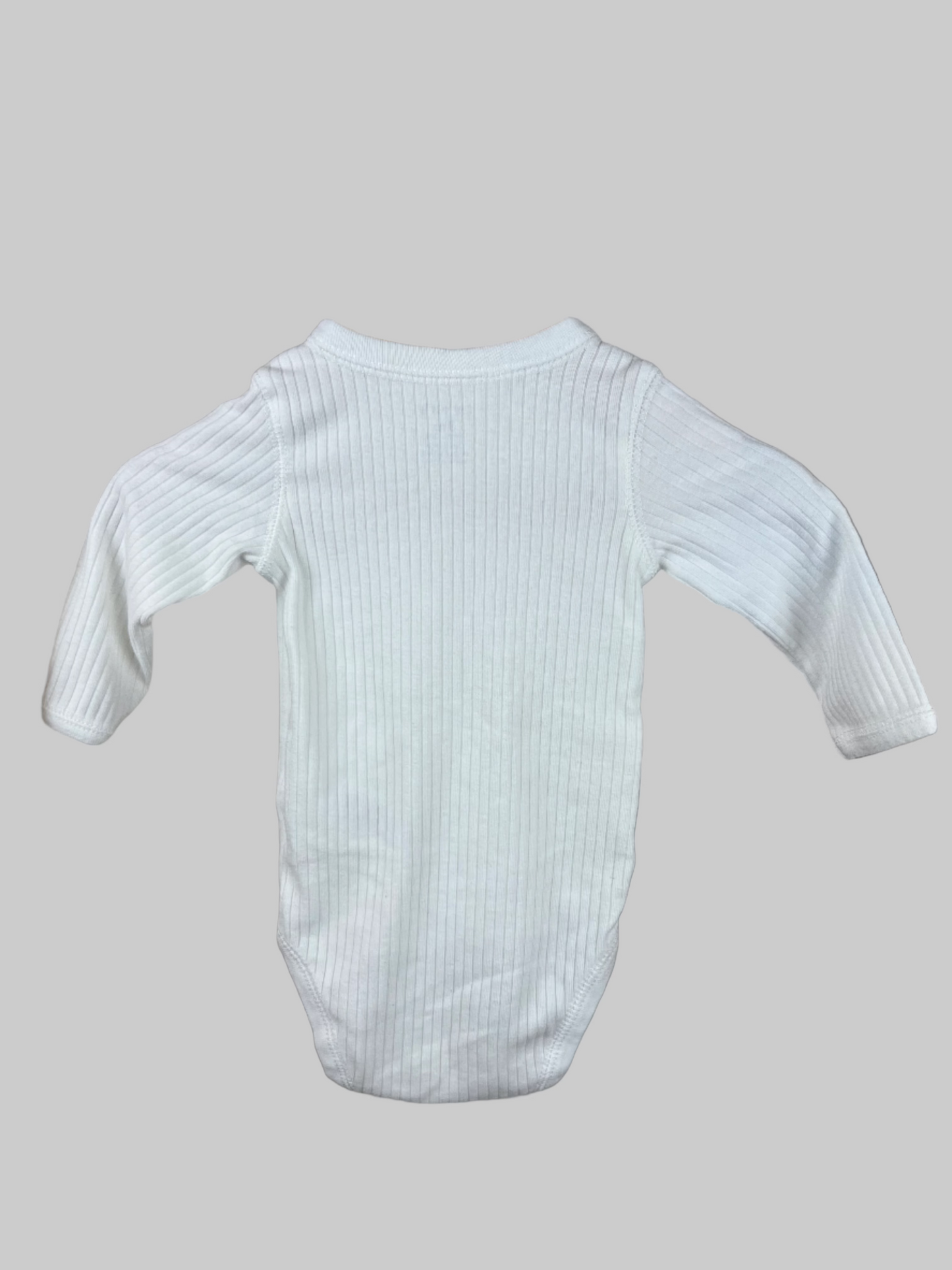 Carter's Long Sleeve Ribbed Kimono Onesie 3M