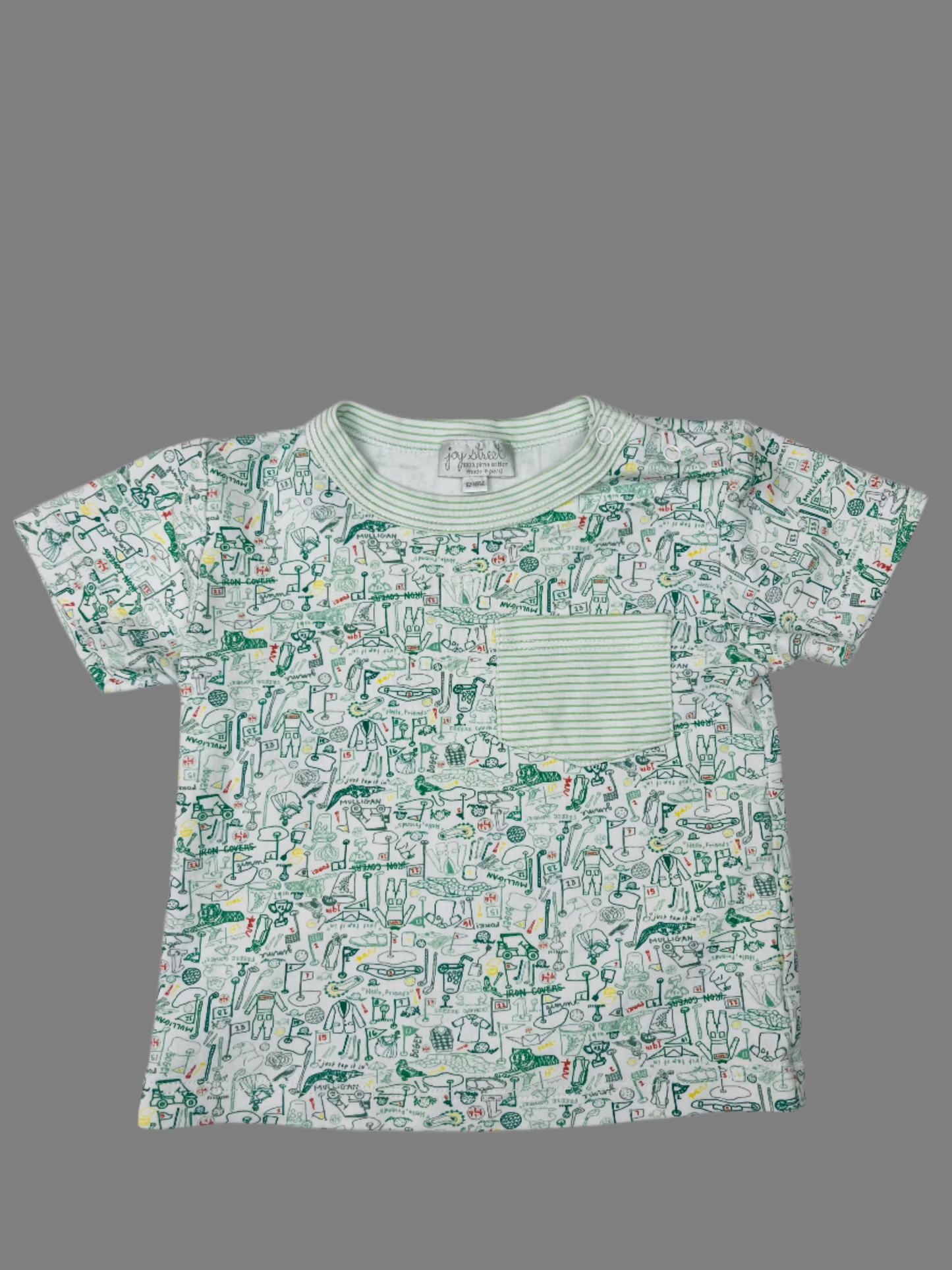 Joy Street Golf Design Short Sleeve Shirt with Front Pocket 12-18M