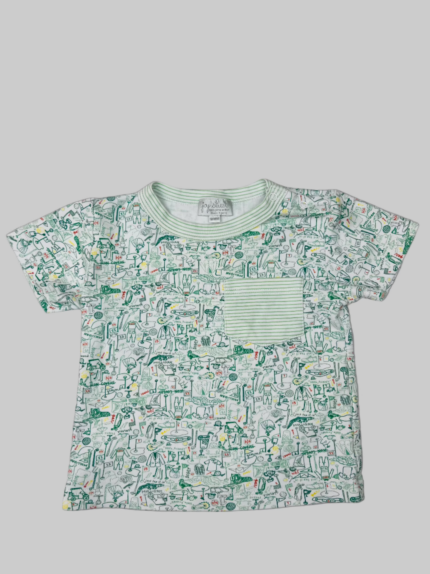 Joy Street Golf Design Short Sleeve Shirt with Front Pocket 12-18M