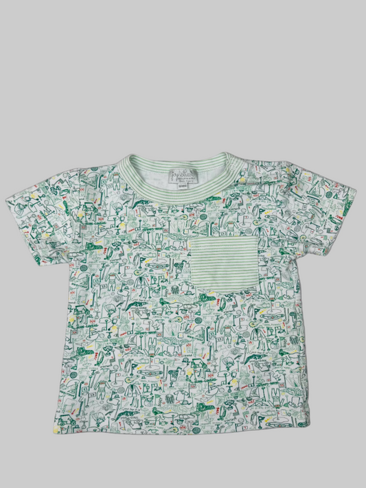 Joy Street Golf Design Short Sleeve Shirt with Front Pocket 12-18M