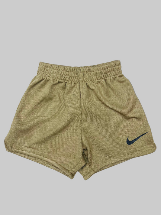 NIKE Tan Athletic Shorts with Black Swoosh 2T