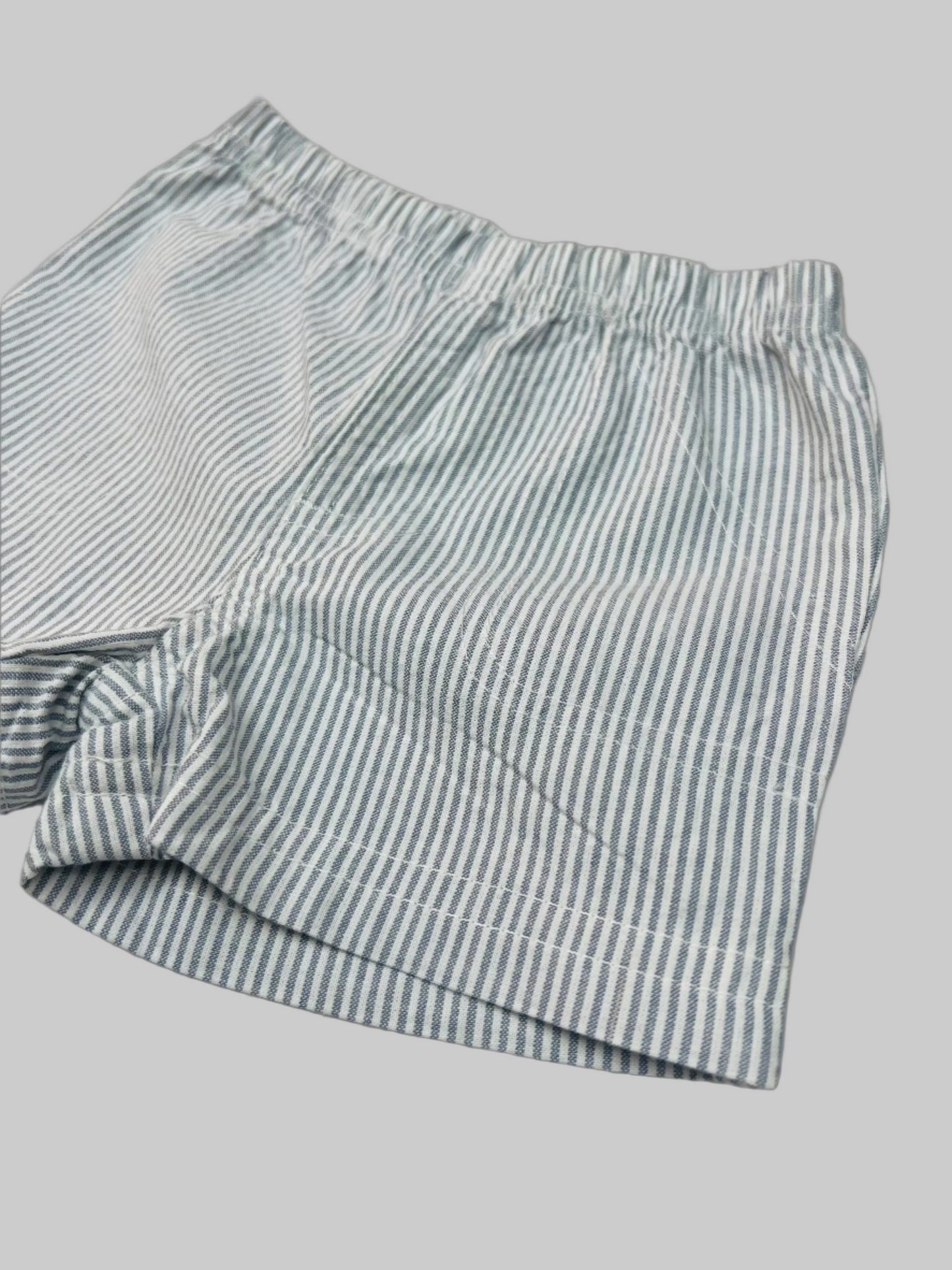 Carter's Gray & White Striped Shorts 3M
