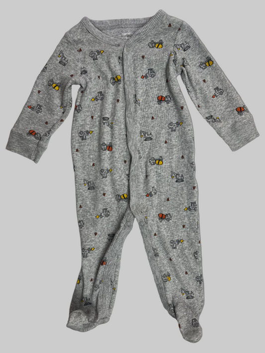Carter's LS Gray Sleeper with Feet- Equipment Trucks 9M