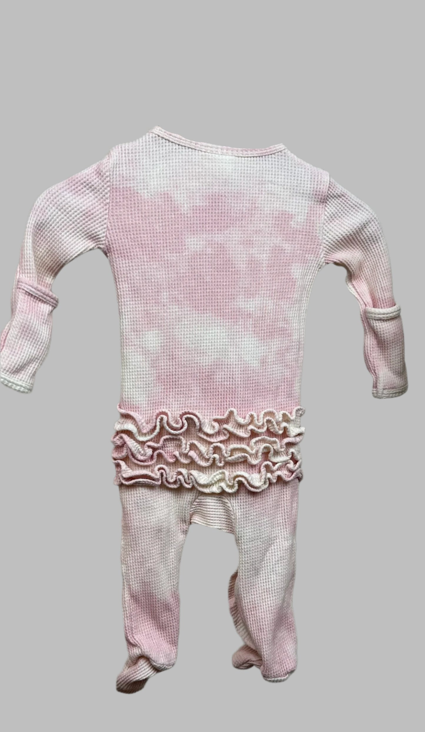 Spearmint Love Pink Tie Dye LS Zippered Jumper 3-6M