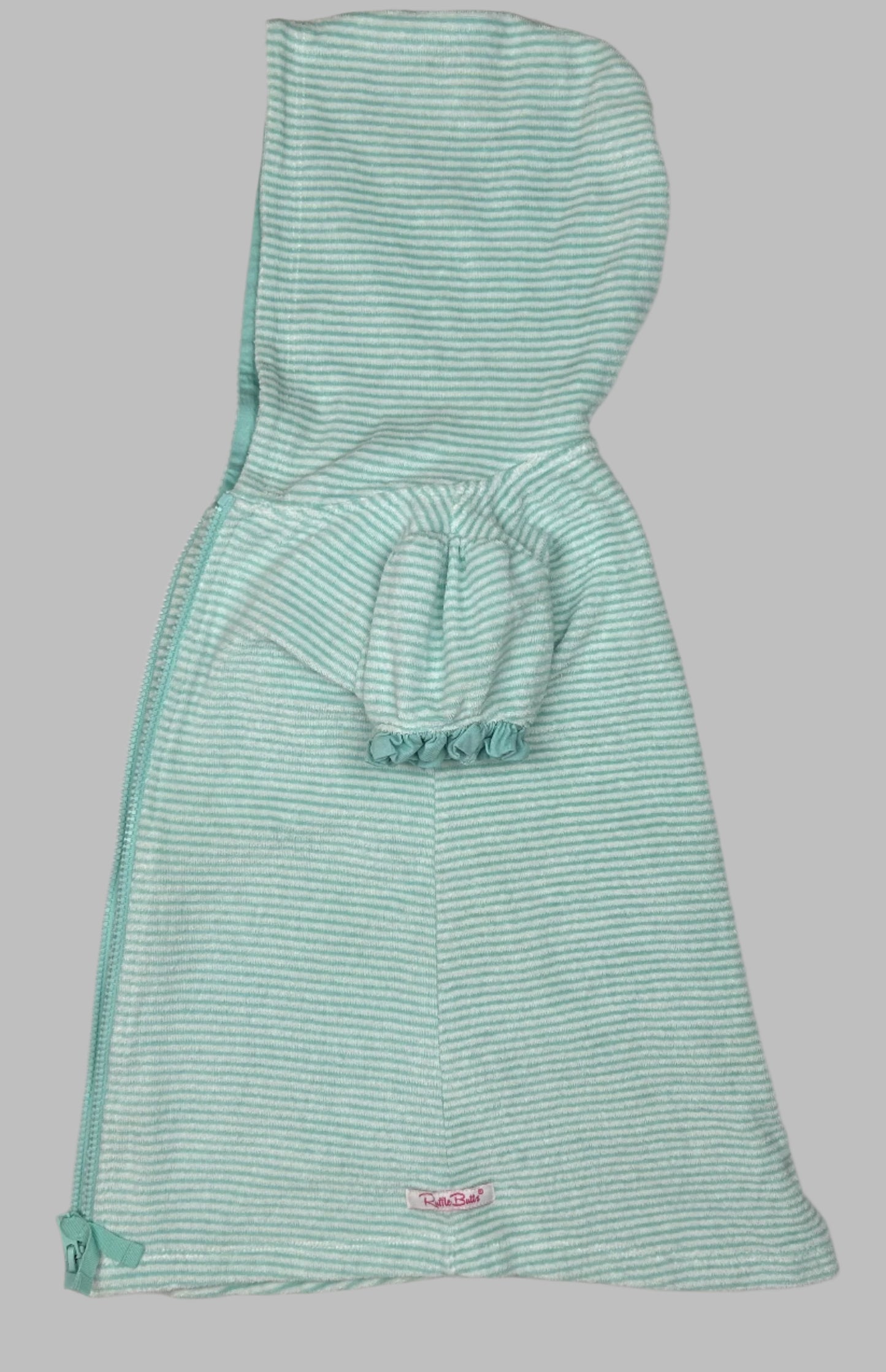Ruffle Butts Mint Green Terry Zip Swim Cover Up 2T