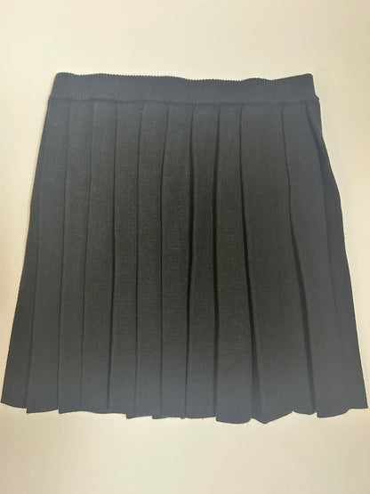 No Brand Black Pleated Sweater Skirt 7/8Y