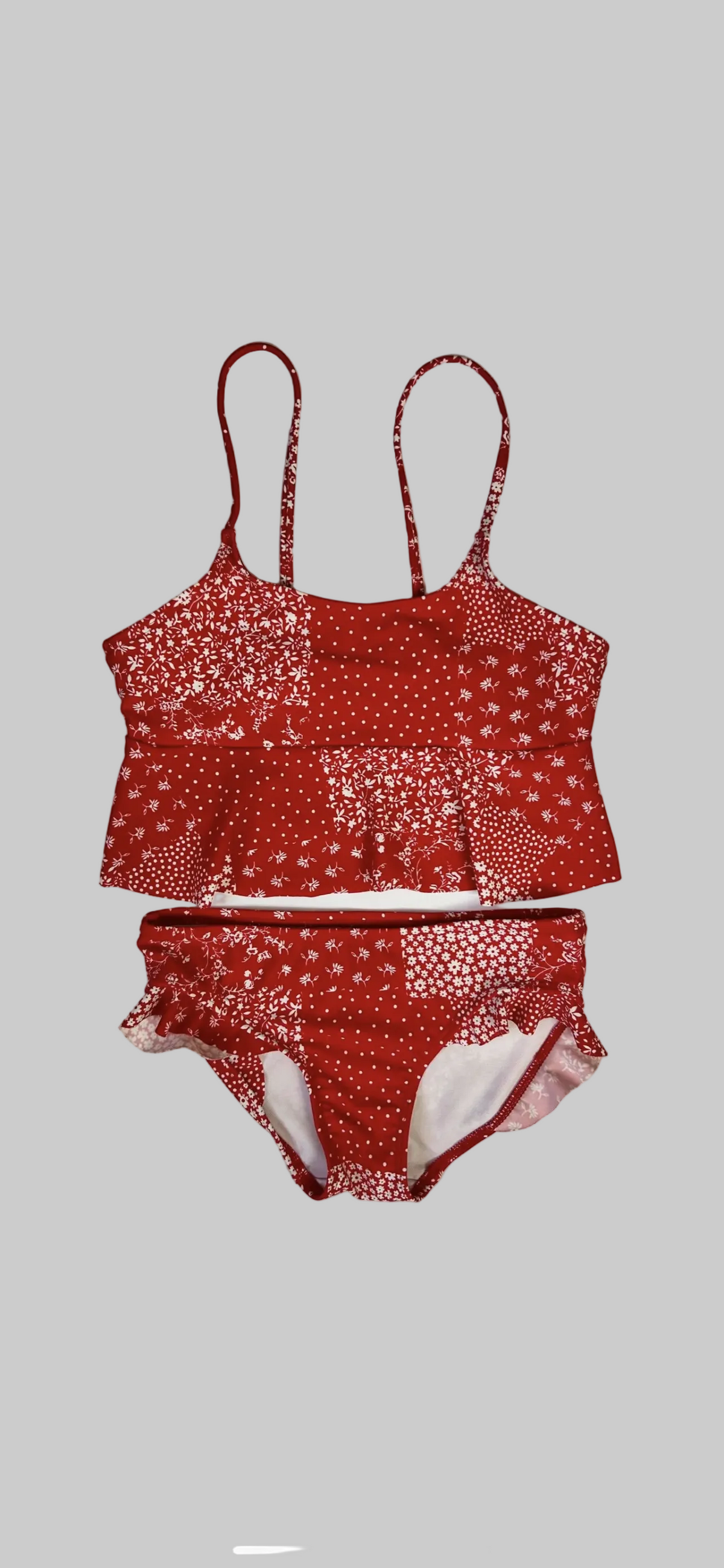 Osh Kosh 2 PC Red/White Swim Suit 8