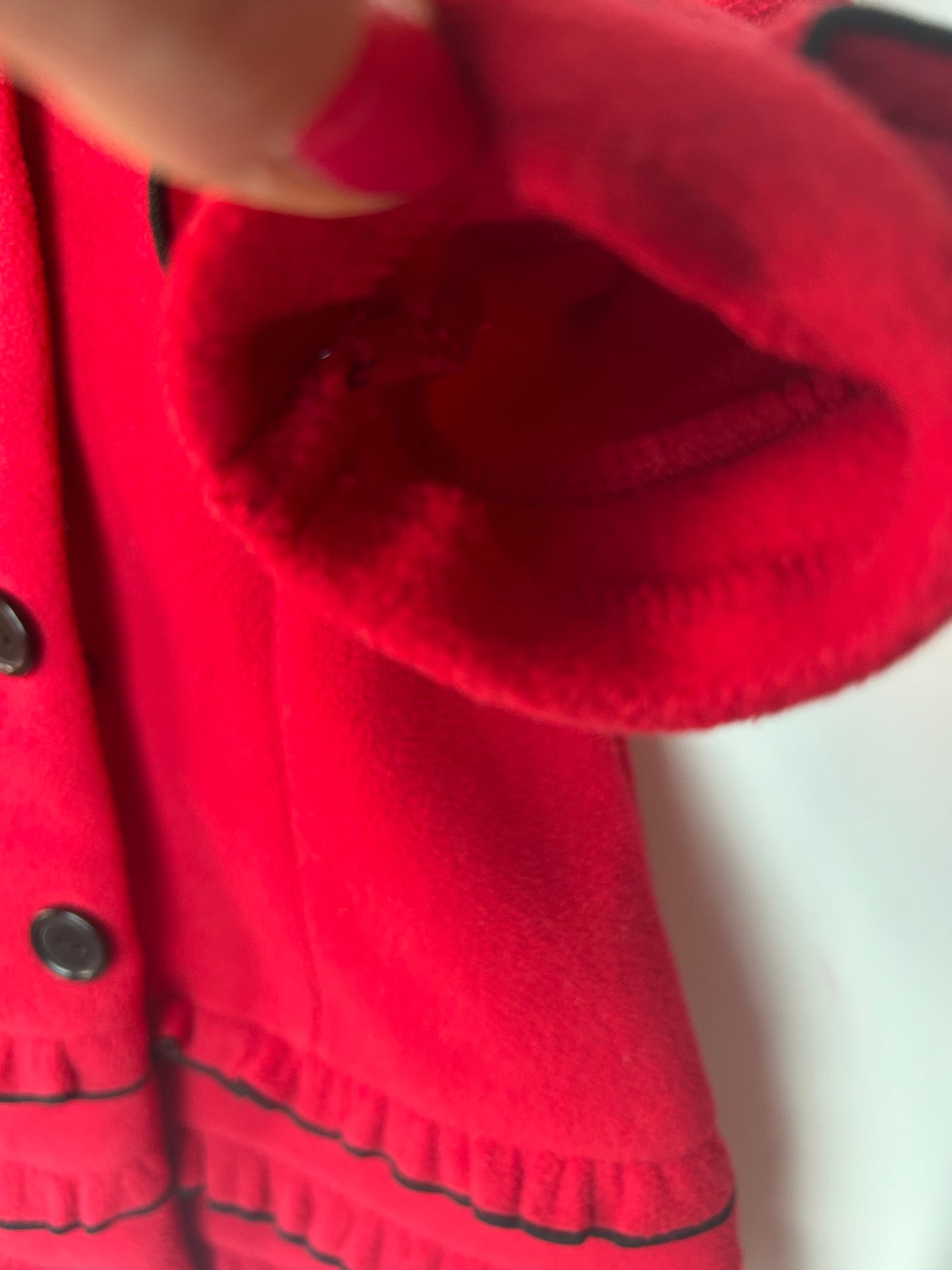 Bonnie Baby Red Felt Coat 12M
