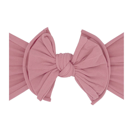 Baby Bling® nylon bow headband: Mauve