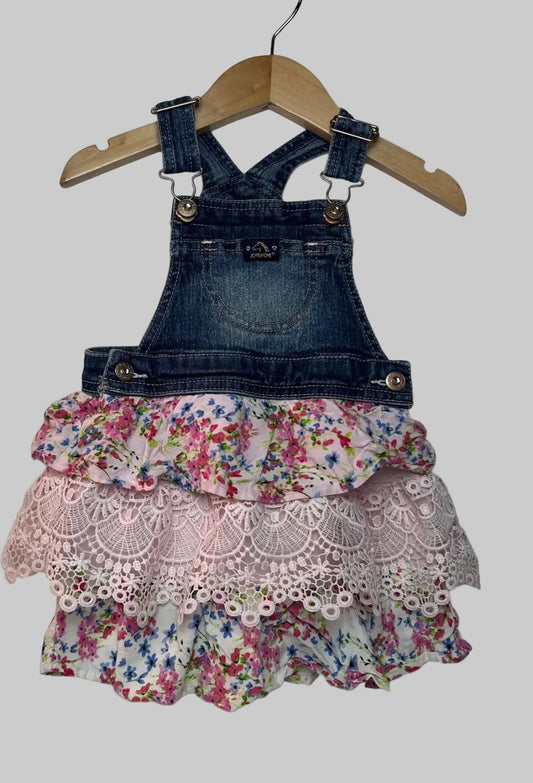 Jordache Denim Dress w/ Pink Skirt 2T