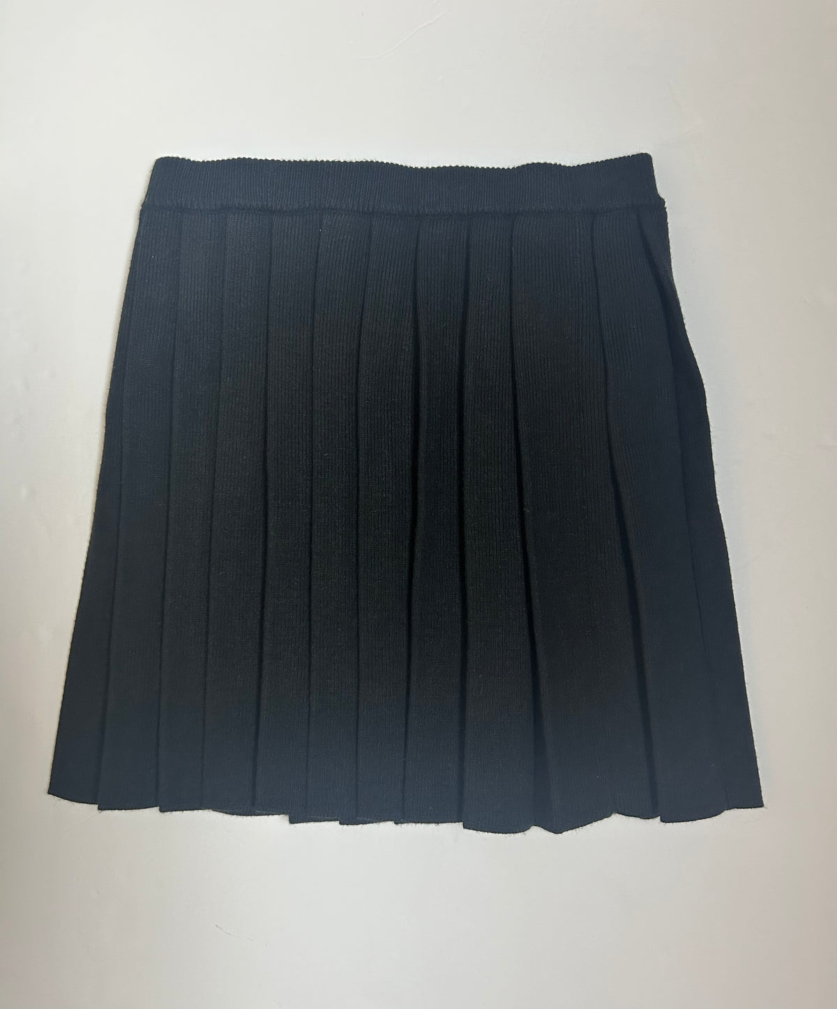 No Brand Black Pleated Sweater Skirt 7/8Y