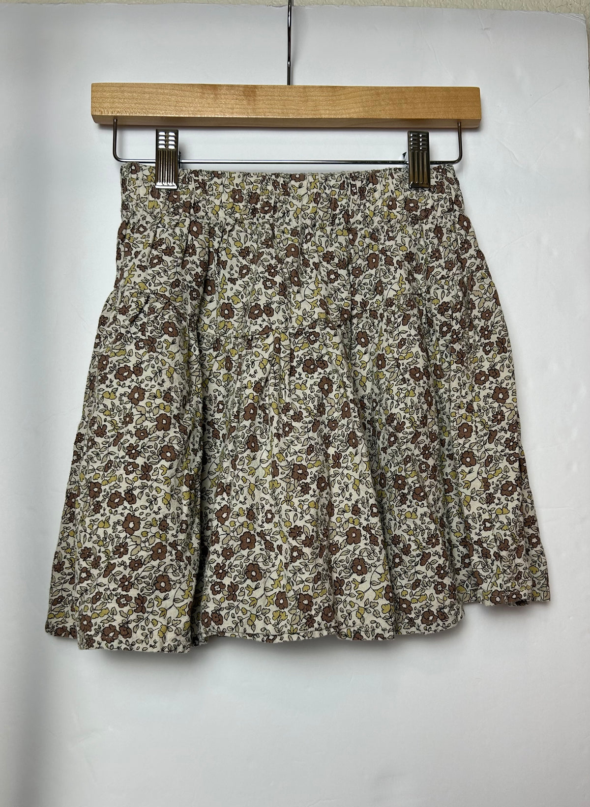 Rylee & Cru Brown Floral Skirt 10/12Y