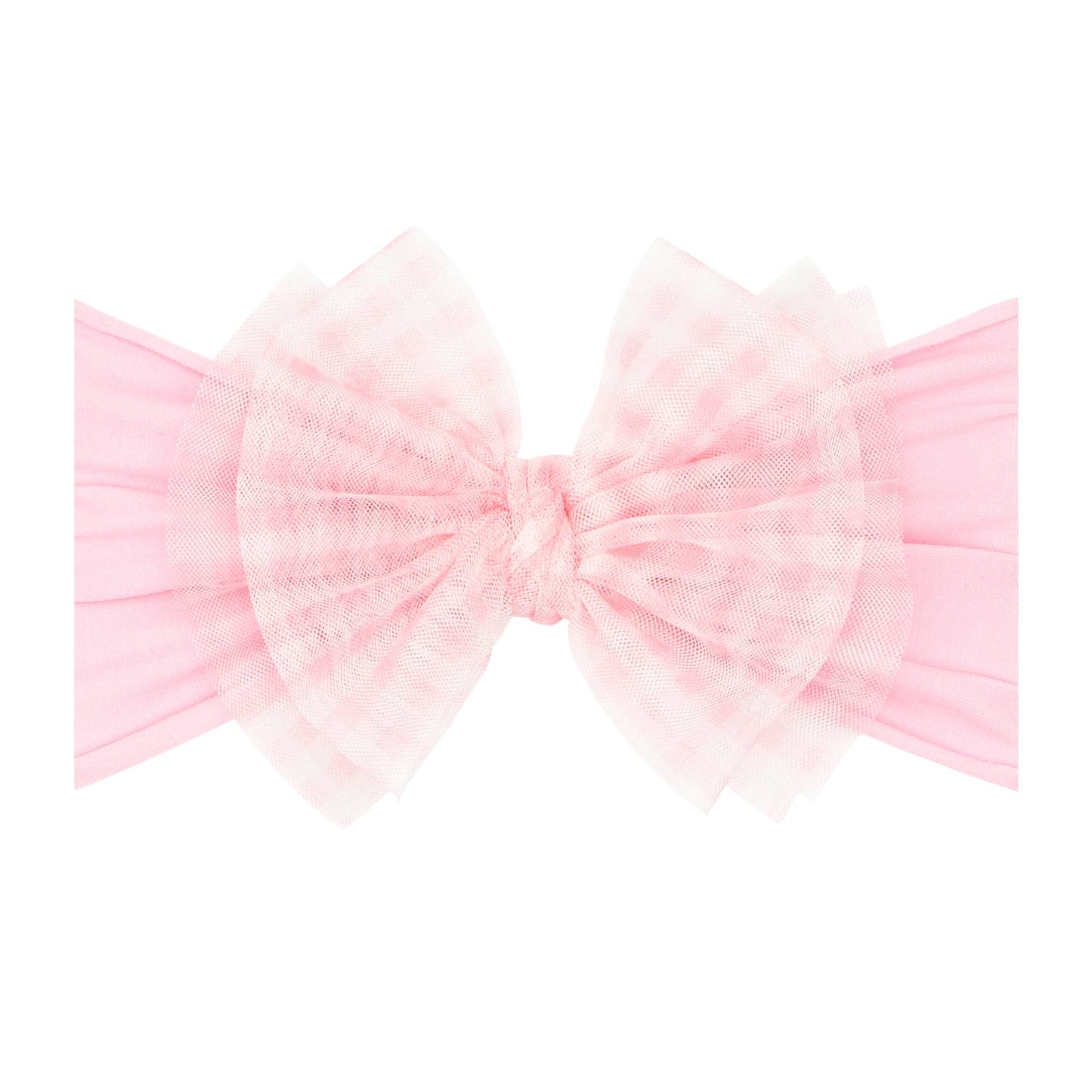 Baby Bling® Tulle headband with tulle bow: Pleated White