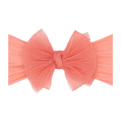Baby Bling® Tulle headband with tulle bow: Pleated White
