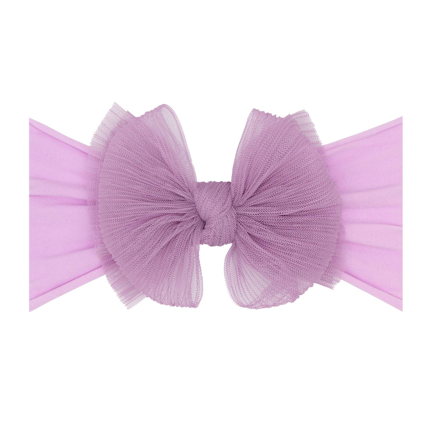 Baby Bling® Tulle headband with tulle bow: Pleated White