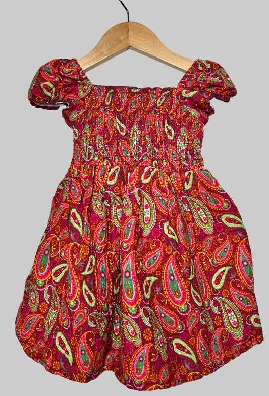 Blueberi Paisley Dress 2T