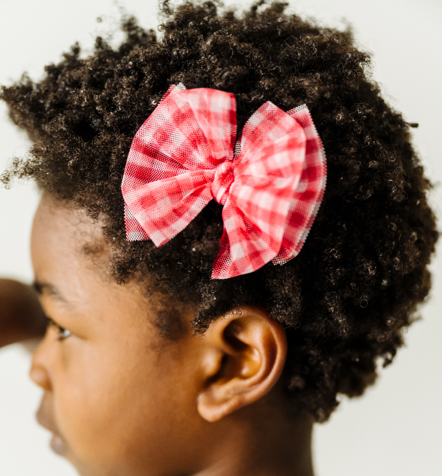 Baby Bling® 2Pk hair bow clips Gingham Cherry