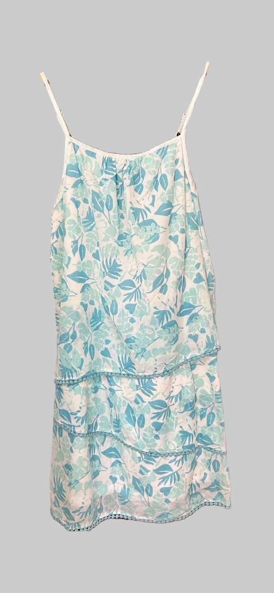 Garnet Hill Kids Teal Blue Dress 14