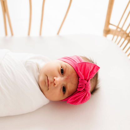 Baby Bling® Knot soft headband: Hot pink