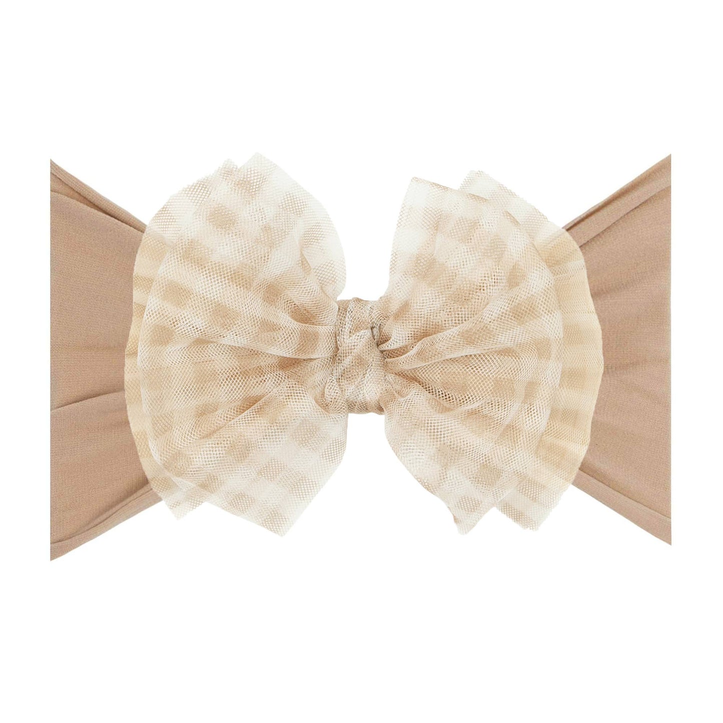 Baby Bling® Tulle headband with tulle bow: Pleated White