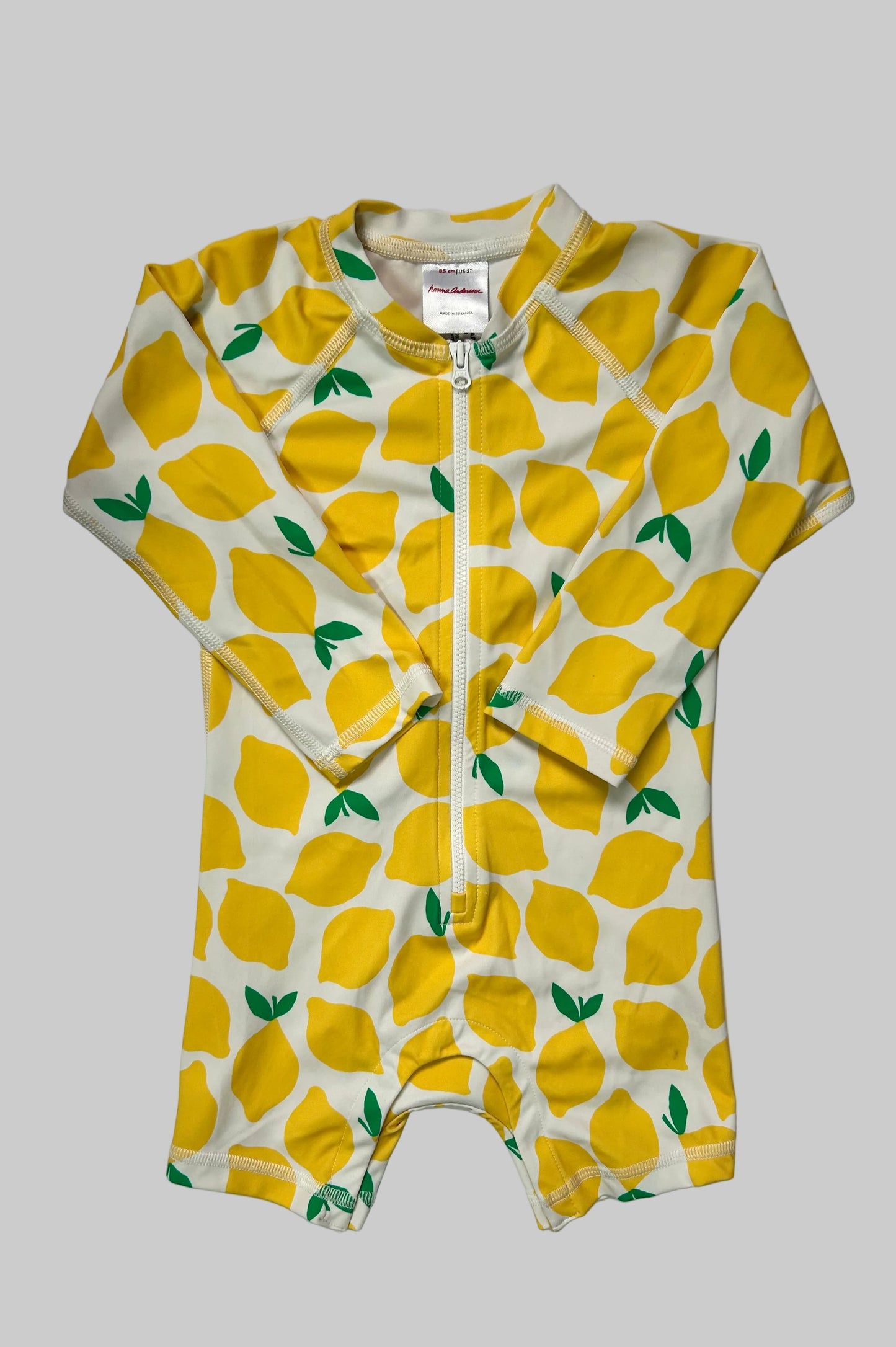 Hanna Andersson Lemon One Piece Swimsuit 2T