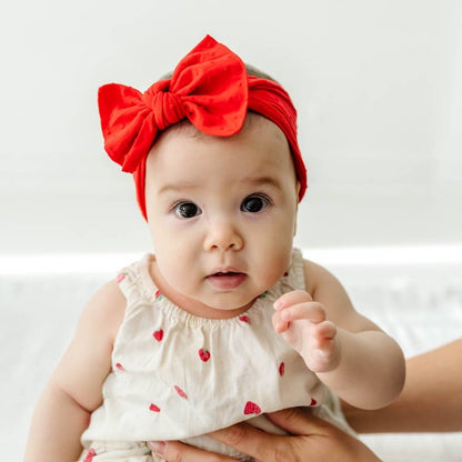 Baby Bling® Shabby Dot headband: Cherry/Red dot