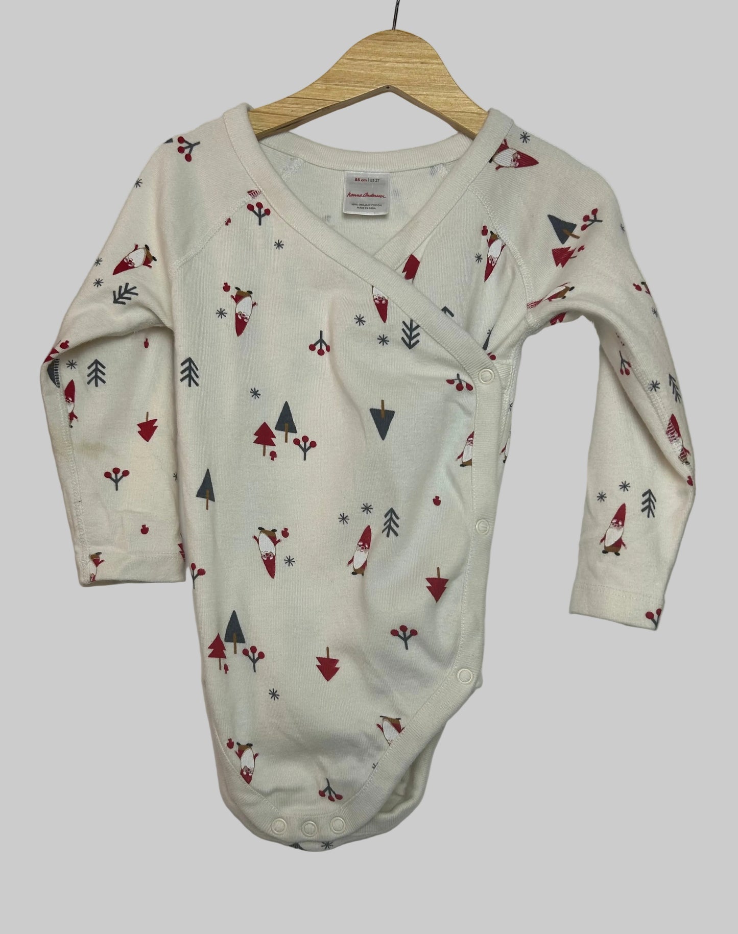 Hanna Andersson Gnome LS Onesie 2T