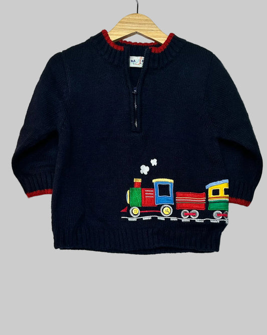 B.T. kids Train Sweater 18M