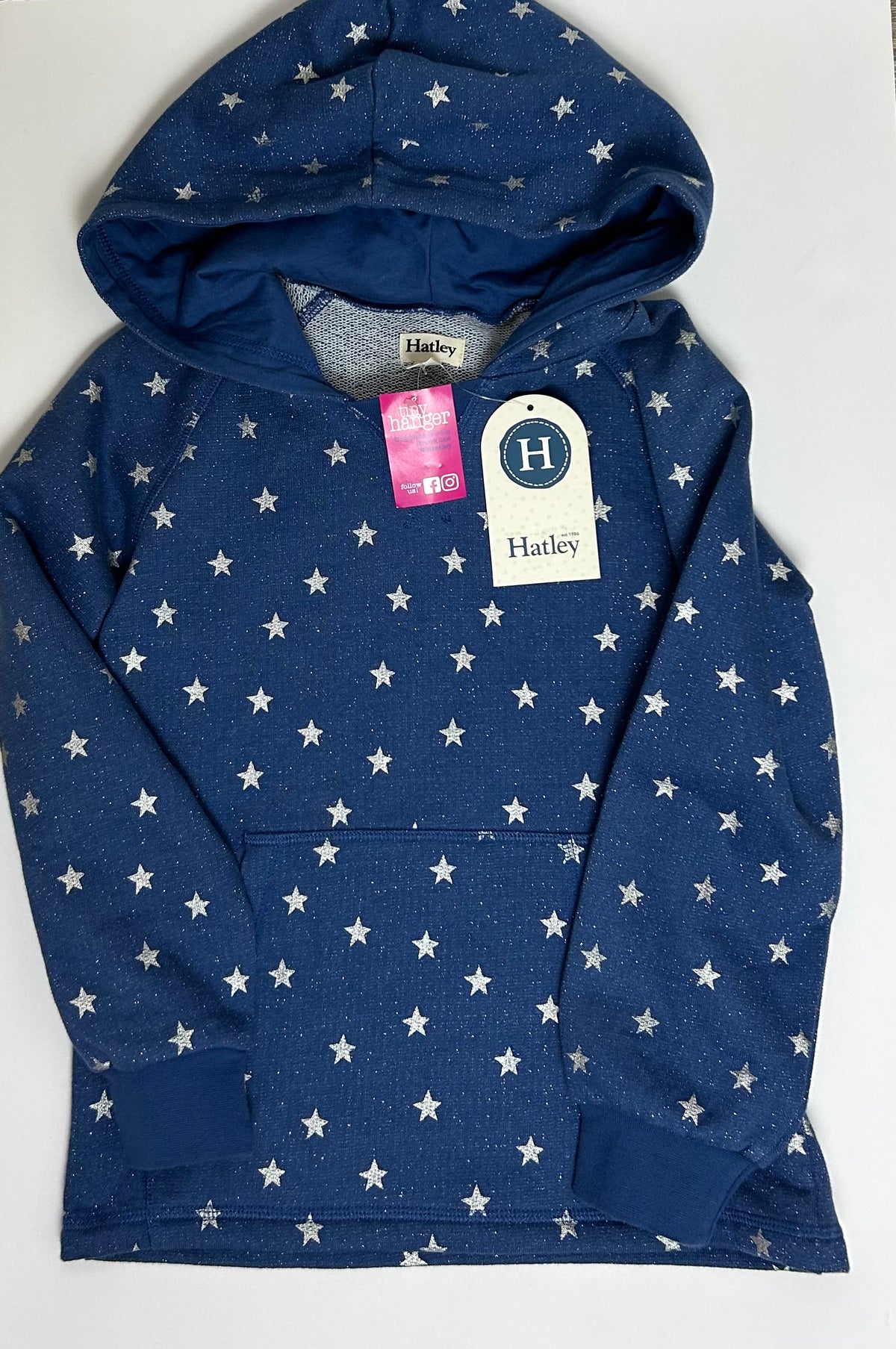 Hatley Blue Stars Pullover 7 NWT