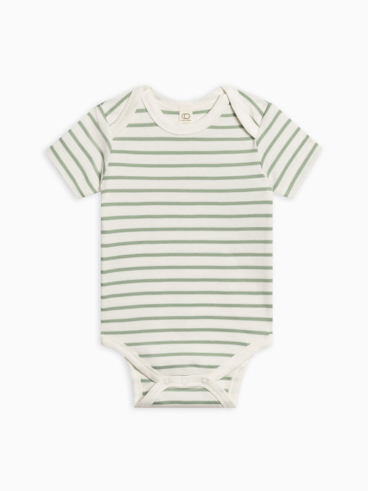 Organic Baby Afton Bodysuit / Vitto Stripe /Jade