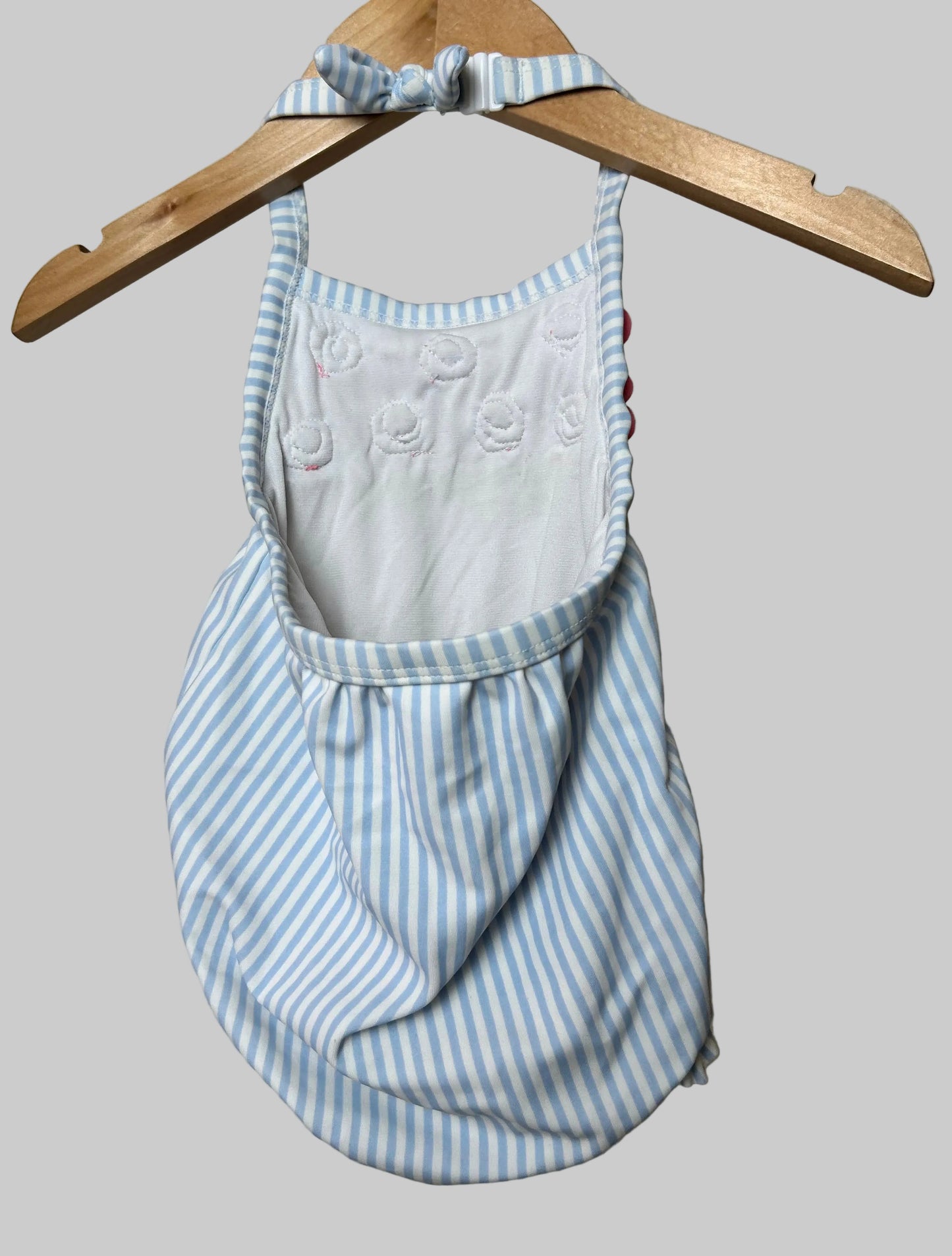 Janie & Jack Blue Stripe Halter Swimsuit 6-12M