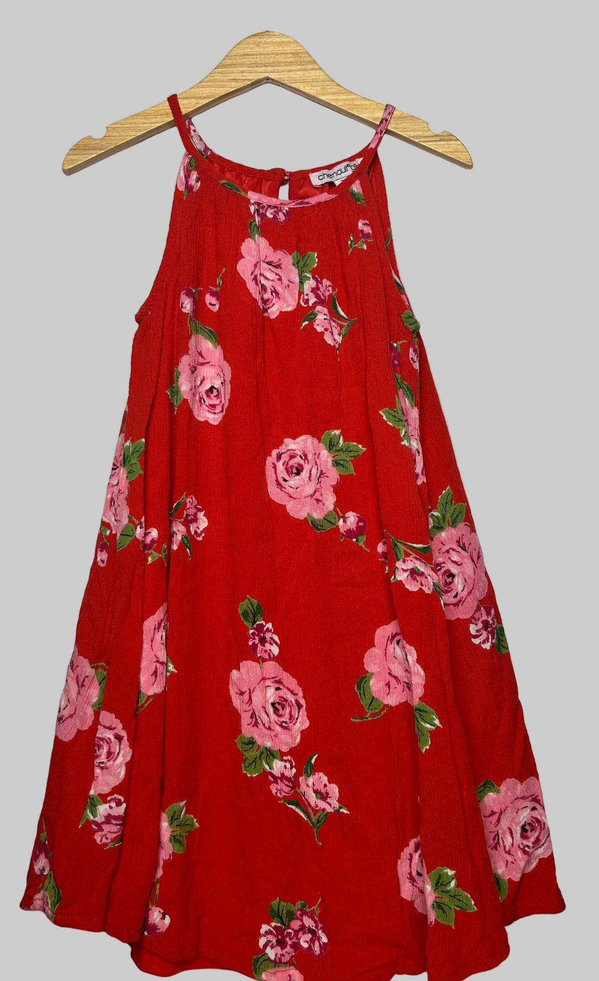 Chenault Girl Red Gauze Dress 7