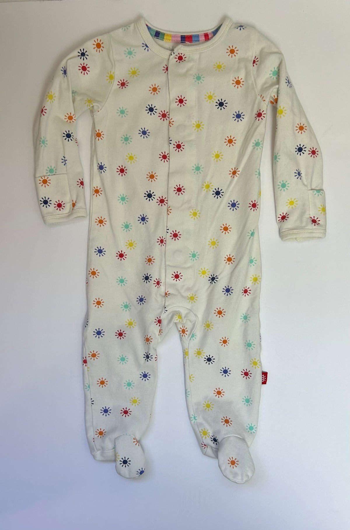 Magnetic Me White Sun Footie 3-6M