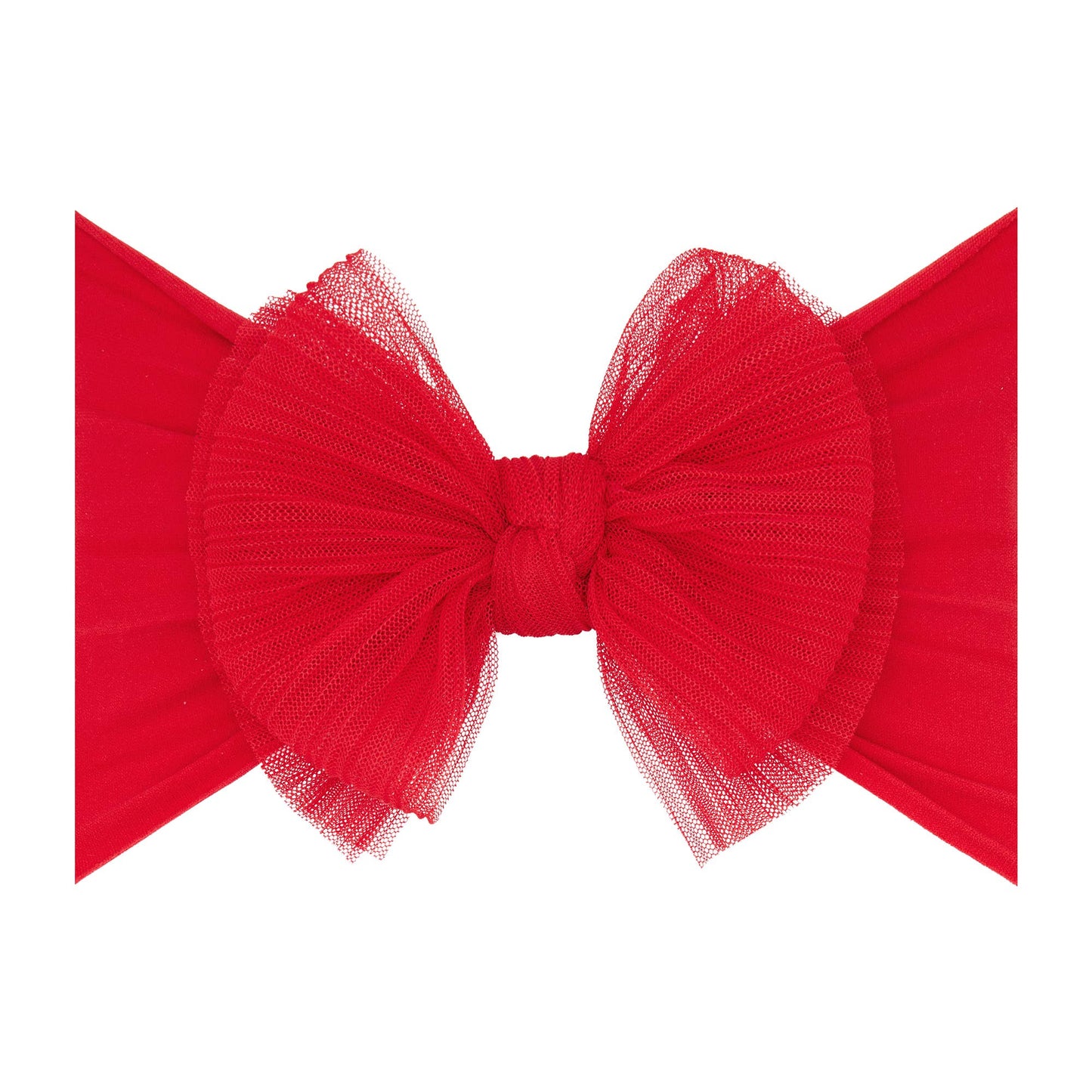 Baby Bling® Tulle headband with tulle bow: Pleated White
