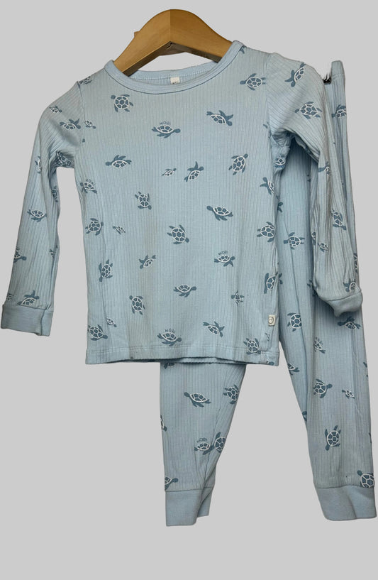 Mori Baby Blue Turtle Pajamas 2-3T