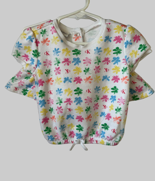 Calvin Klein Logo Top/Bloomer Skirt Set 24M