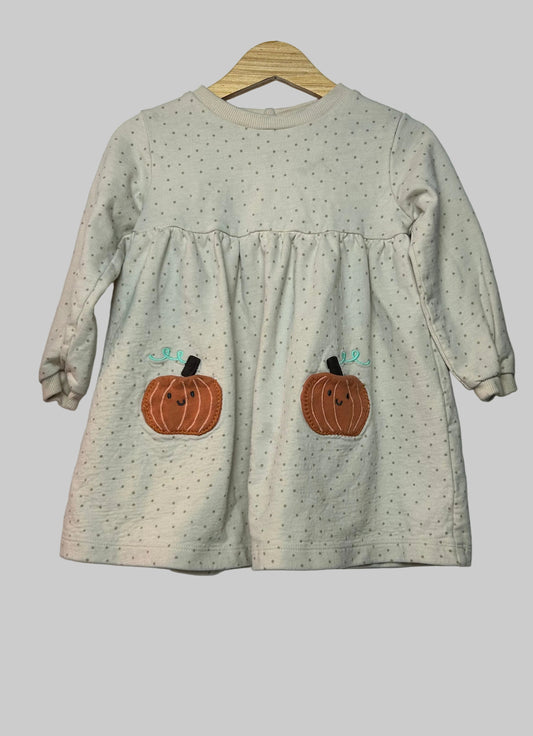 John Lewis Cream Dot with Pumpkins 9-12M