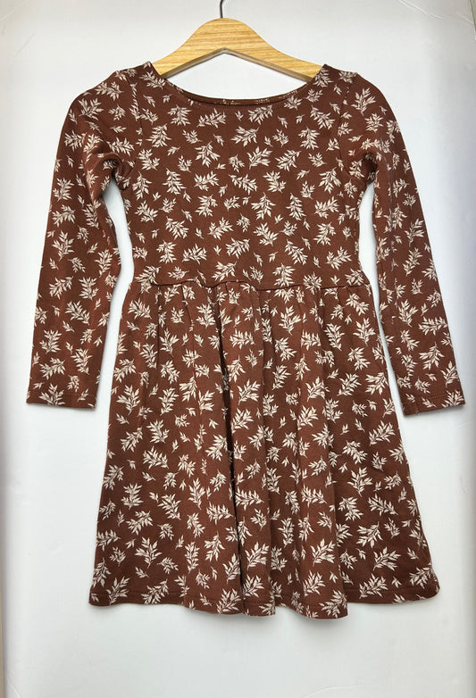 Colored Organics Brown Leaf Dress 4T