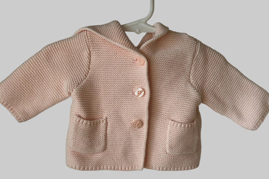 Baby Gap Pink Sweater /Hood w/ears 0-3M