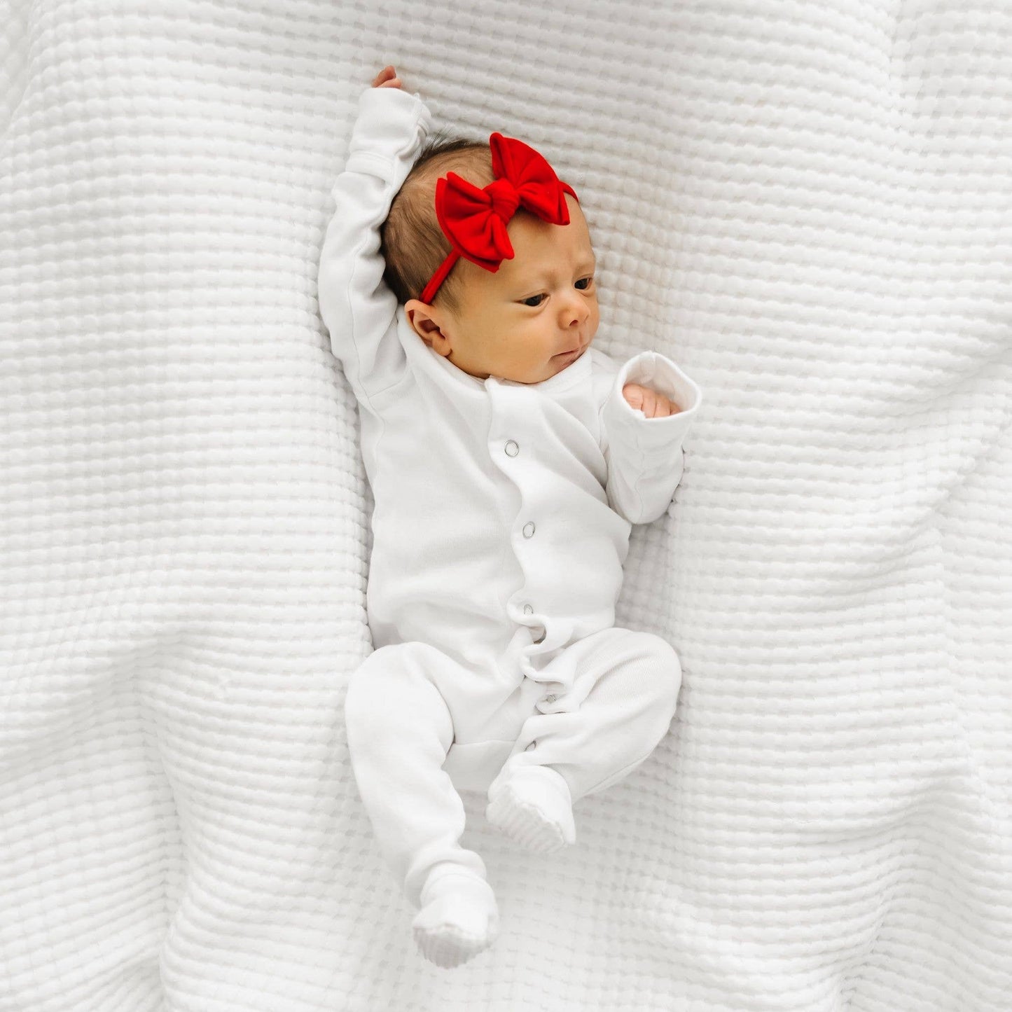 Baby Bling®Skinny soft bow headband: Cherry Red