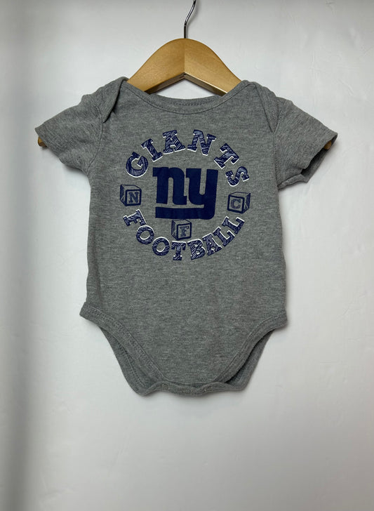 NFL Gray NY Giants Onesie 3/6M