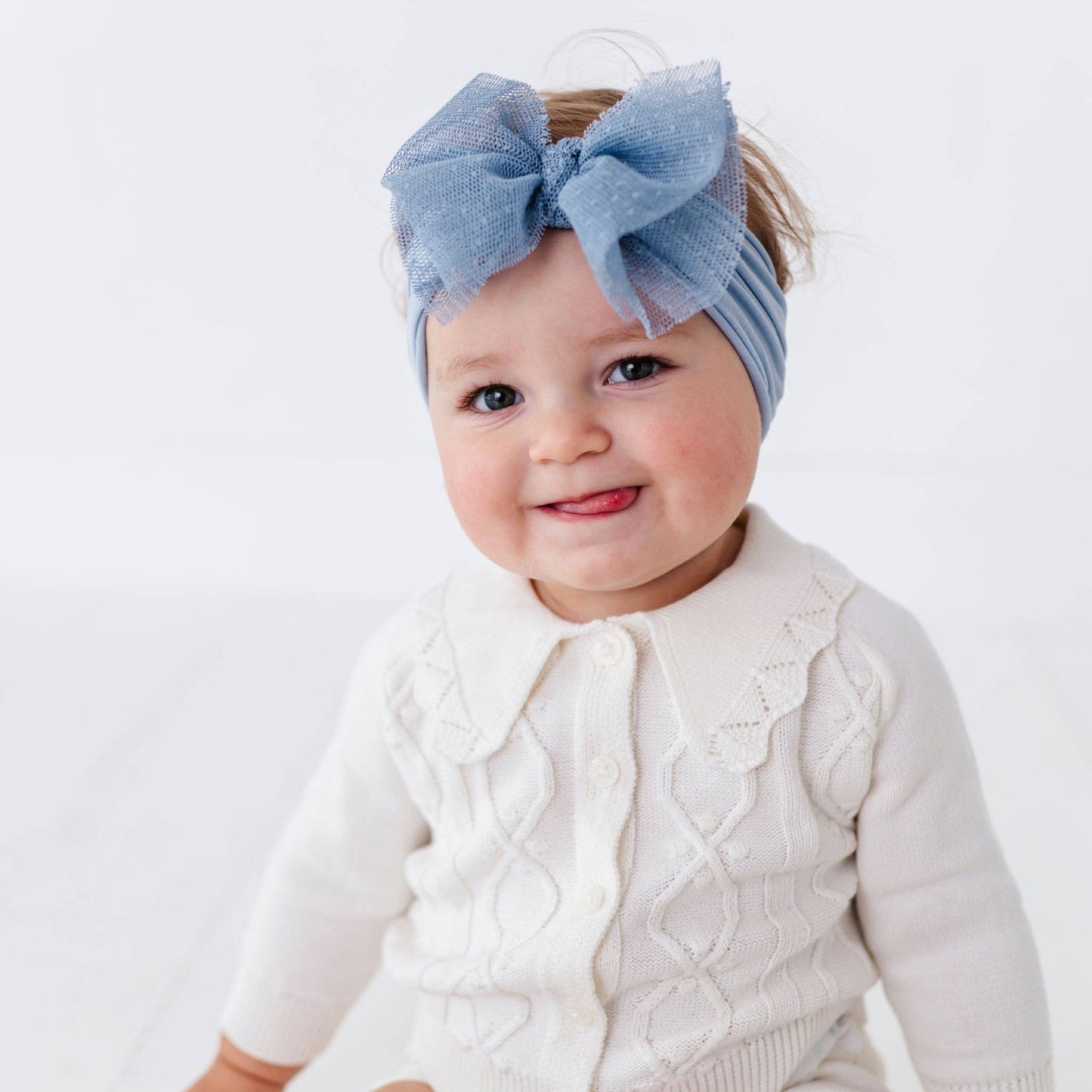 Baby Bling® Tulle headband with tulle bow: Cherry