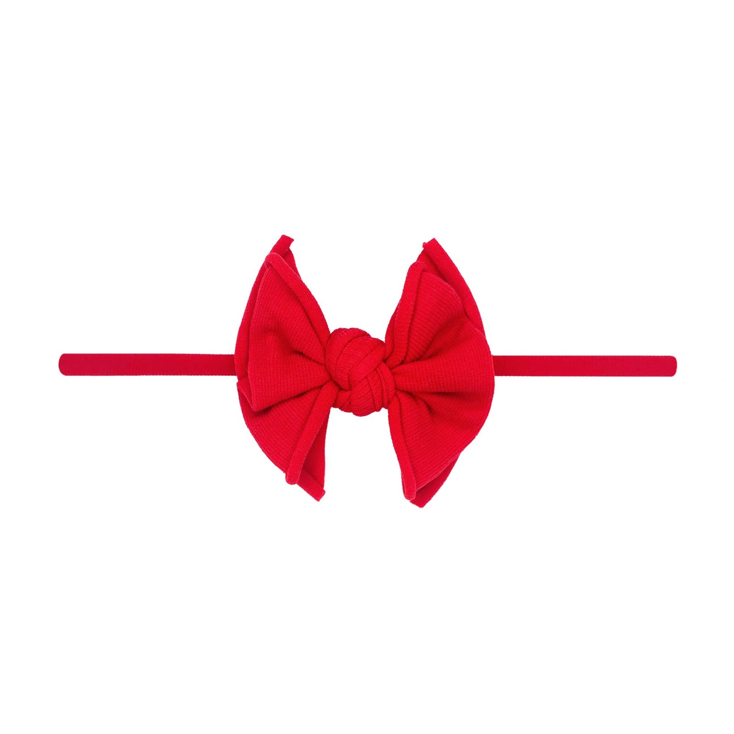 Baby Bling®Skinny soft bow headband: Cherry Red