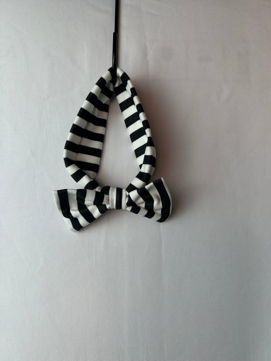 Black and White Striped Headband