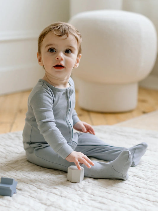 Organic Baby Classics Peyton Zipper Sleeper Mist
