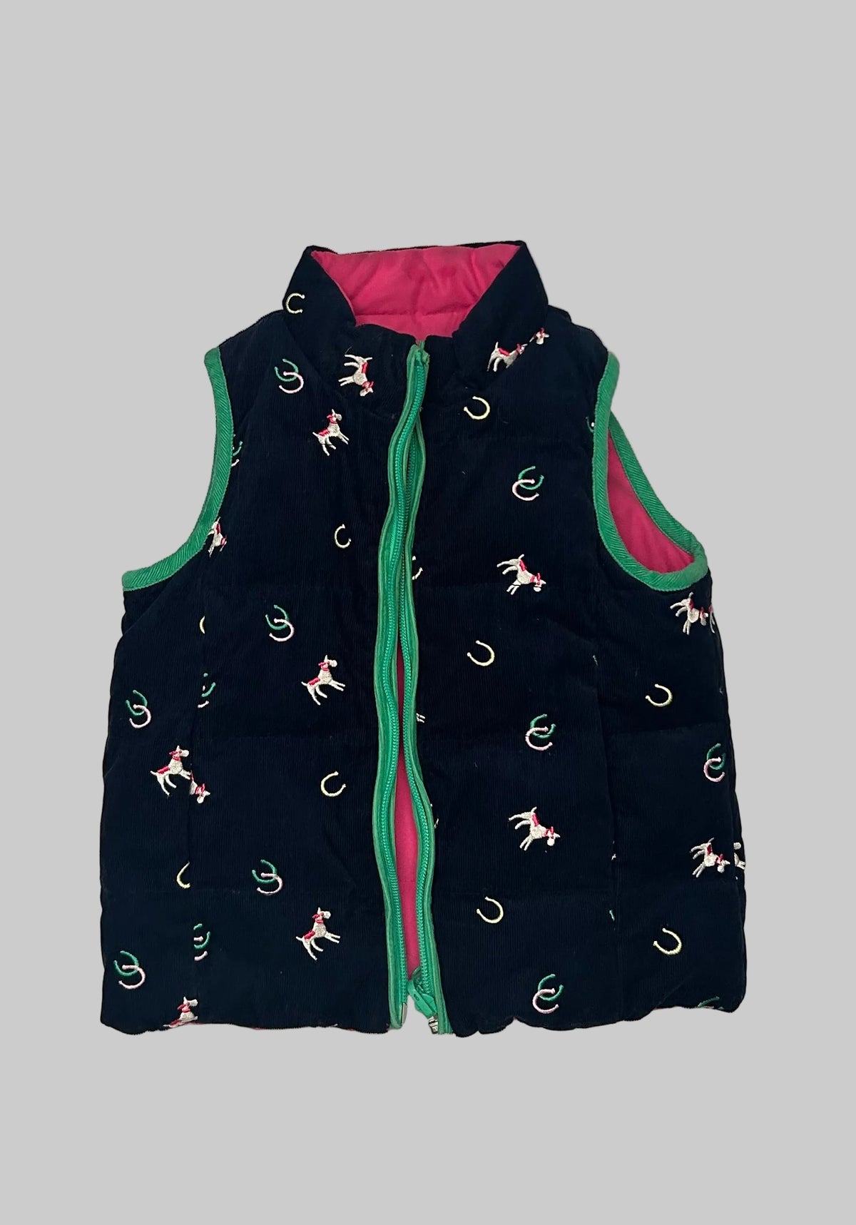 Lilly Pulitzer Navy Dog Equestrian Vest 4T