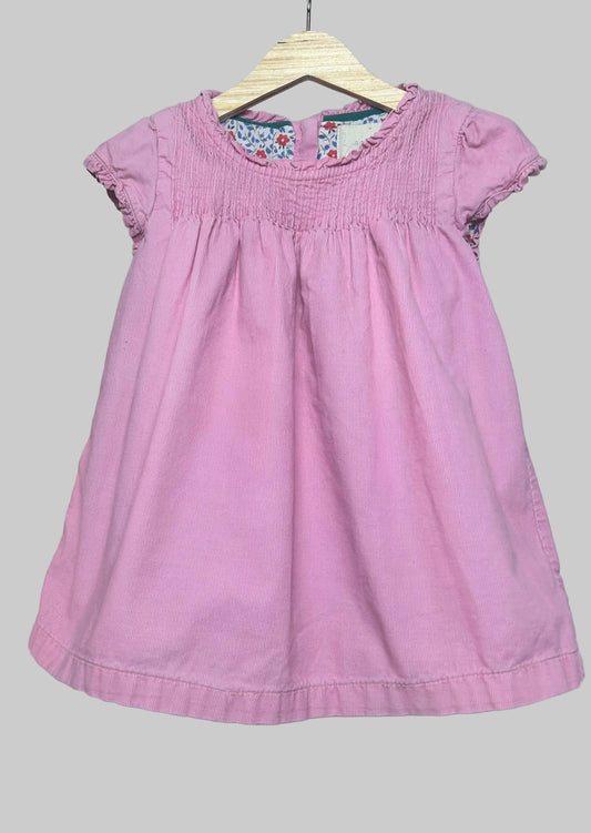 Girls Boden Pink Corduroy Dress 2/3