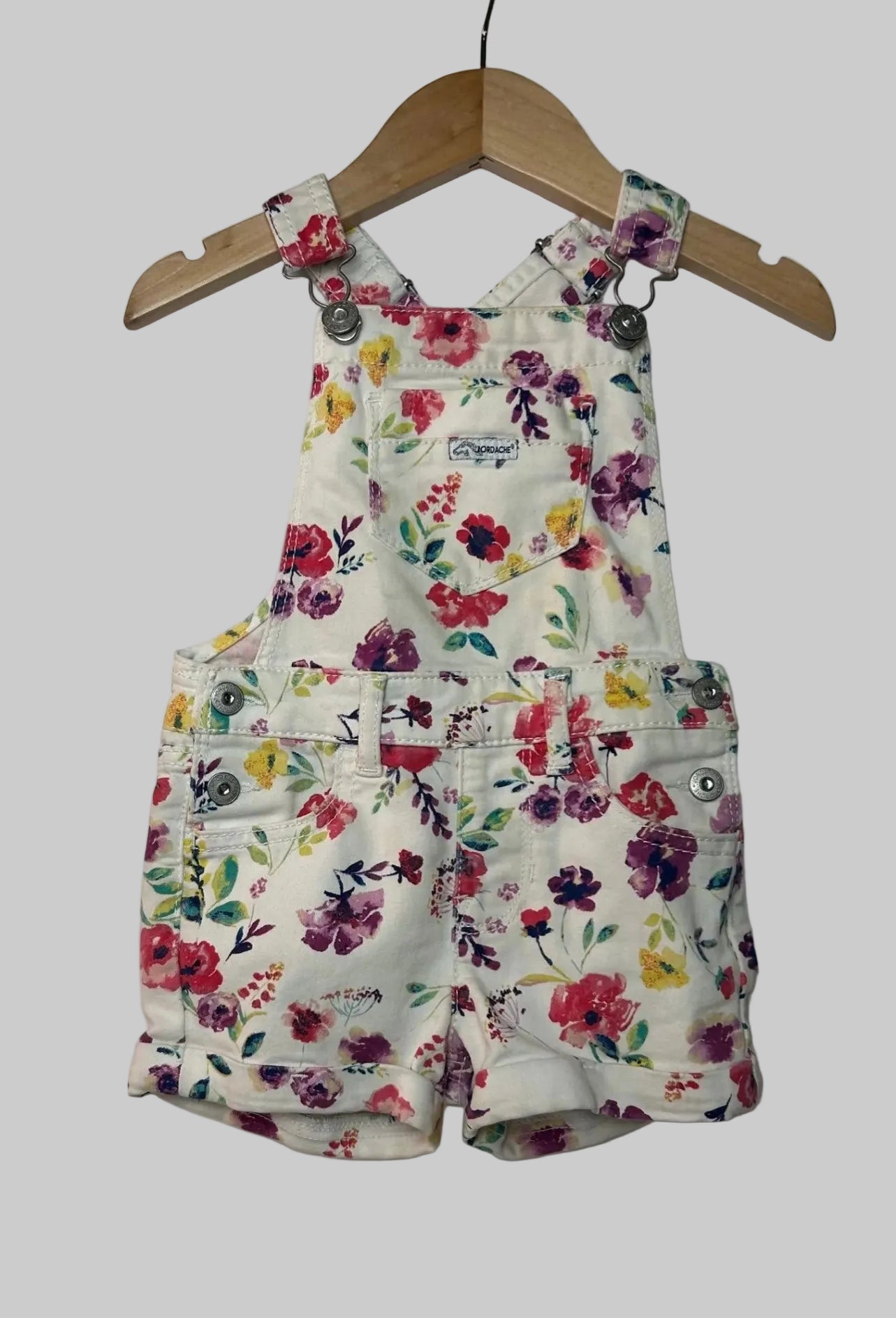 Jordache Floral Shortalls 2T
